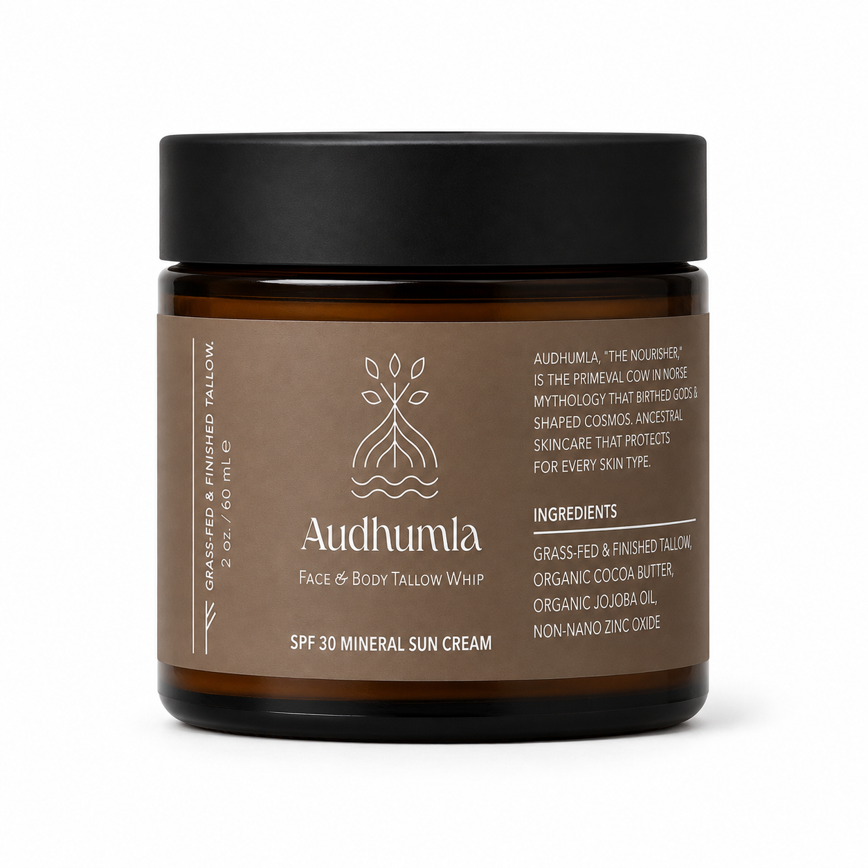 Mineral Sun Cream - Face & Body Tallow Whip 2 oz