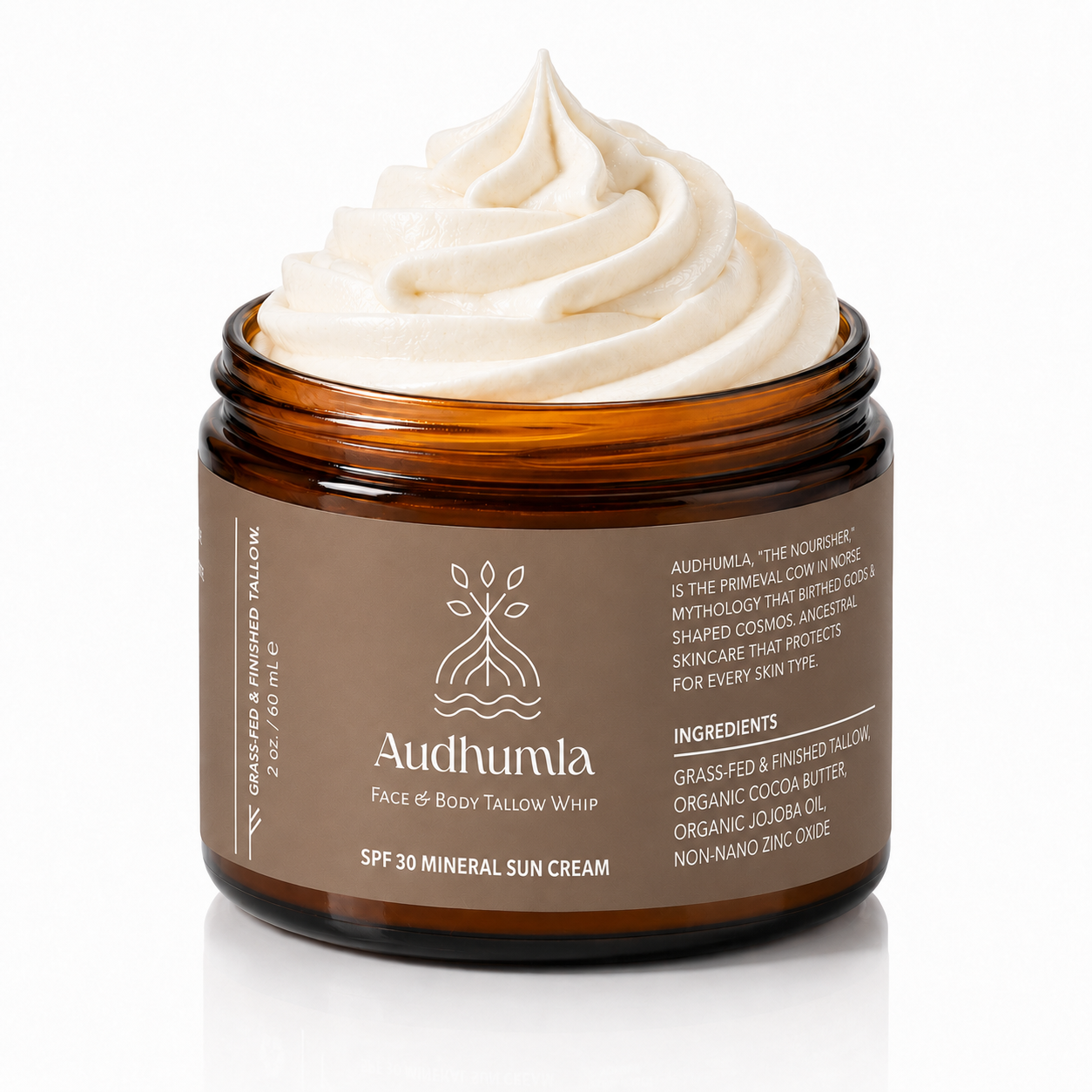 Mineral Sun Cream - Face & Body Tallow Whip 2 oz