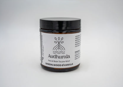 Sandalwood & Vanilla - Face & Body Tallow Whip 4 oz