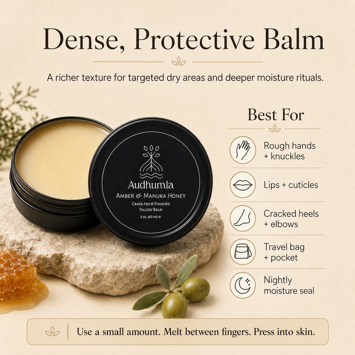 Dense, protective balm