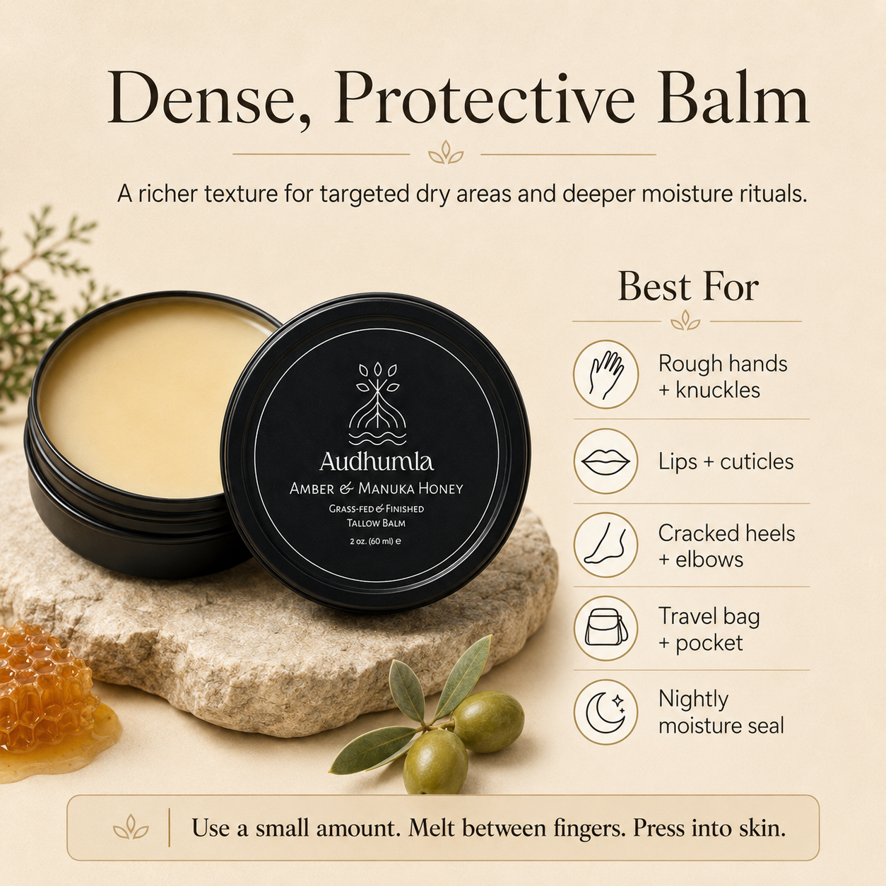 Dense, protective balm