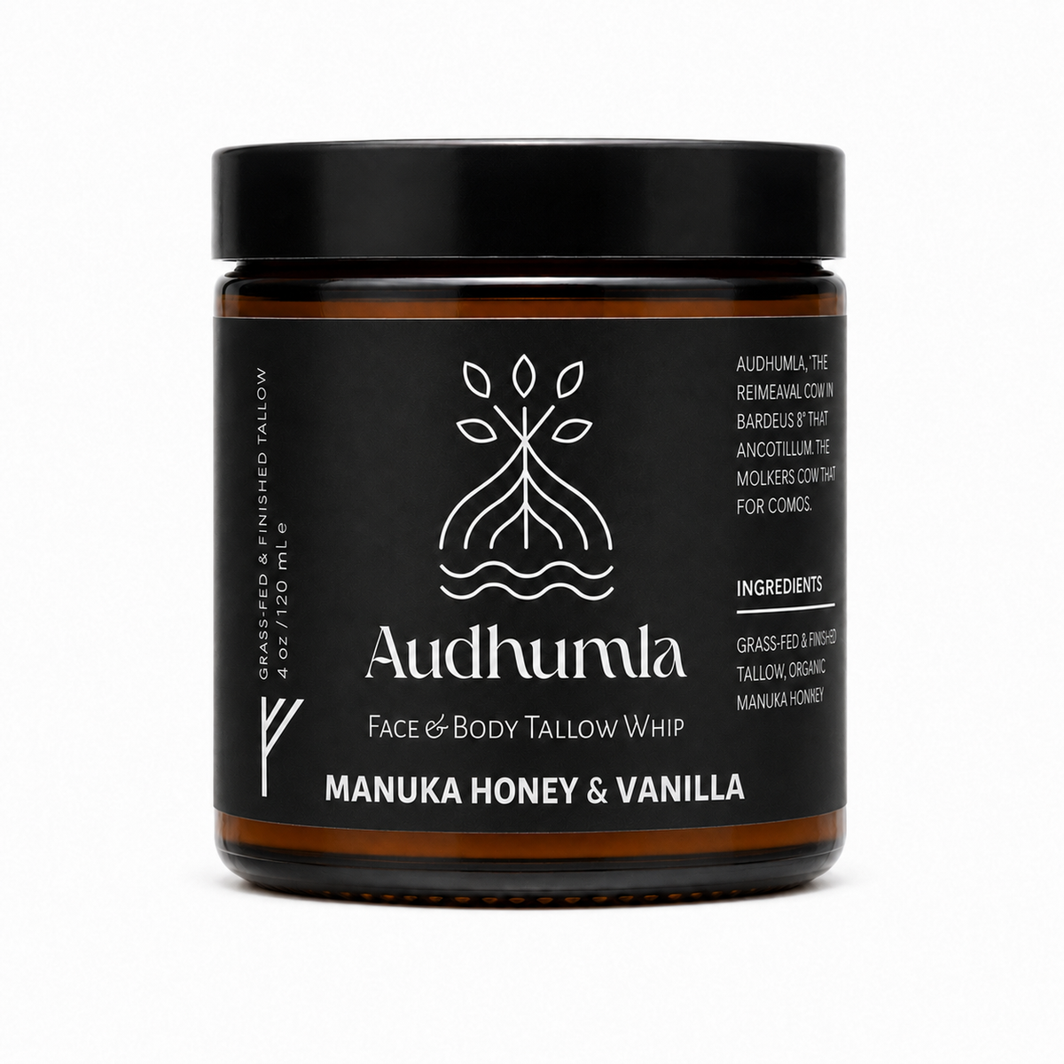 Manuka Honey & Vanilla - Face & Body Tallow Whip 4 oz