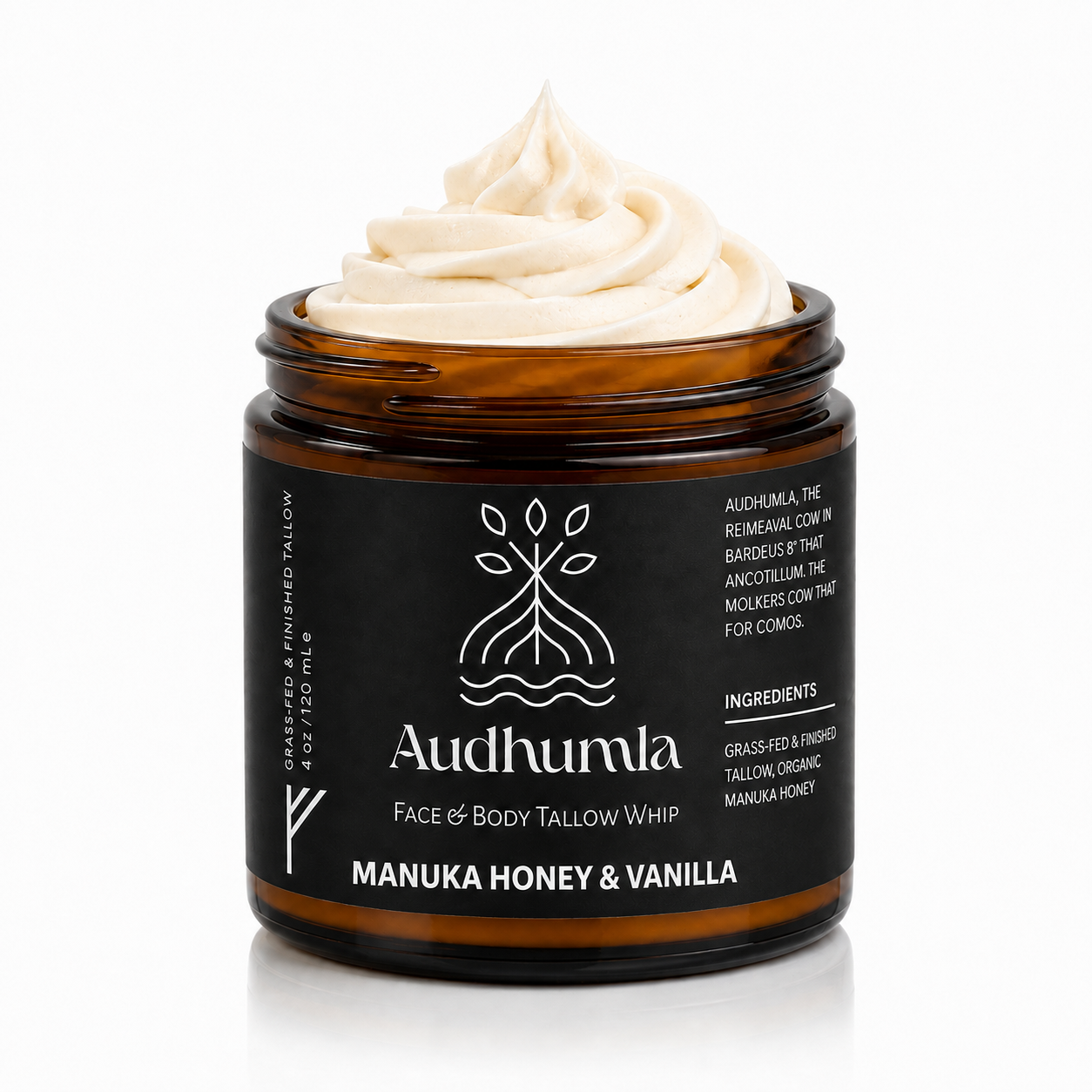 Manuka Honey & Vanilla - Face & Body Tallow Whip 4 oz