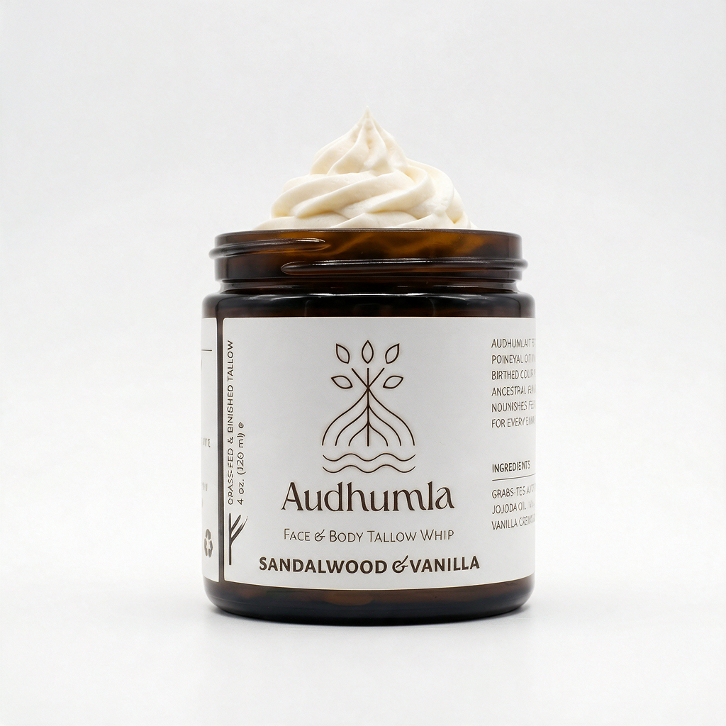Sandalwood & Vanilla - Face & Body Tallow Whip 4 oz